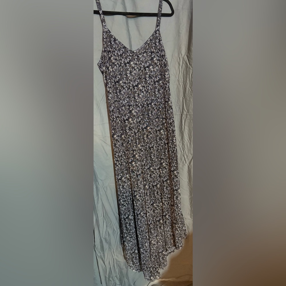Maurices Black and White Floral Jumpsuit